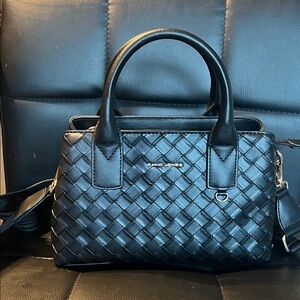 Like new! David Jones Black Woven Handbag